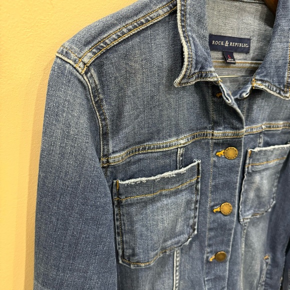 Rock & Republic Distressed Jean Jacket - Picture 2 of 9